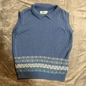 Bass‎ Sweater Vest Women’s Size L Preppy Geometric Grandma Core Y2K Cardigan Top